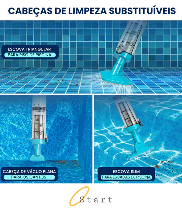 iPoolMax – Aspirador de Piscina Recarregável 3 em 1